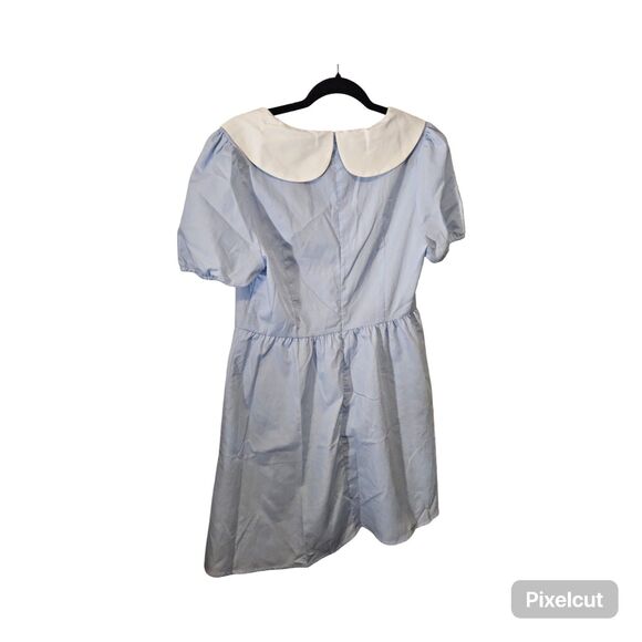 Allegra K Contrast Peter Pan Puff Short Sleeve Dress Size Medium NWOT - Picture 4 of 7